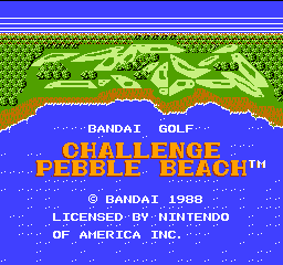 Bandai Golf - Challenge Pebble Beach (USA) Title Screen